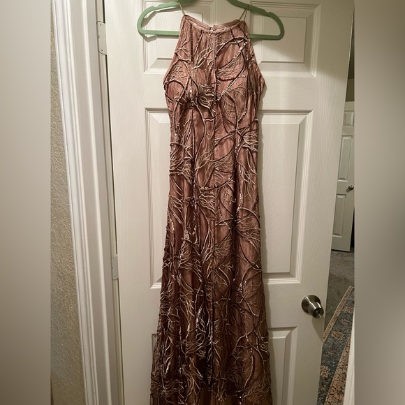 Aidan Mattox Mauve Champagne Evening Gown - Picture 2 of 9